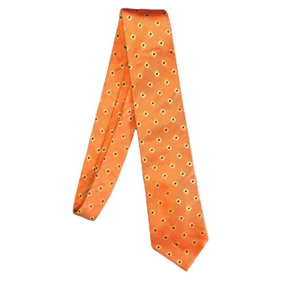 Michael Kors Tie Orange with Diamond Pattern - Picture 1 of 6